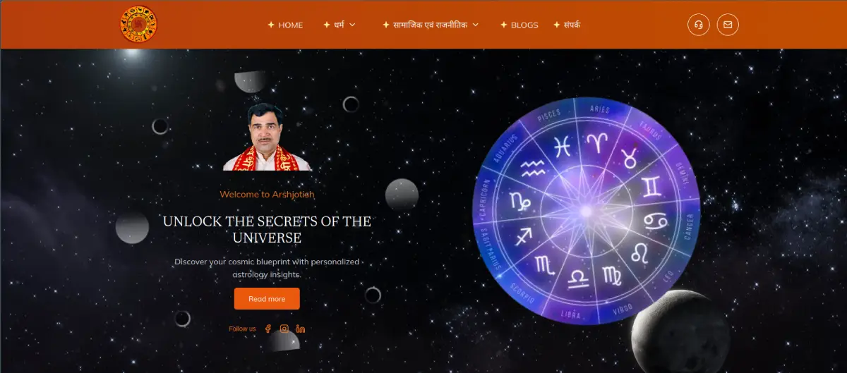 Next.js Astrology Website with Custom MERN-Based CMS for Aarsh Jyotish Next.js Astrology Website with Custom MERN-Based CMS for Aarsh Jyotish